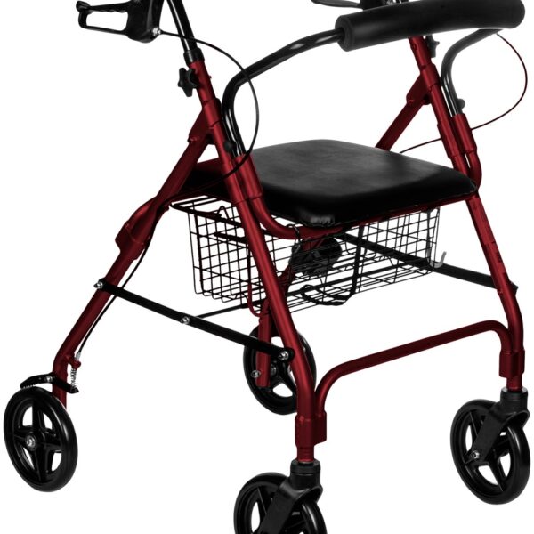 Chodzik czterokołowy Denver Premium – czerwony