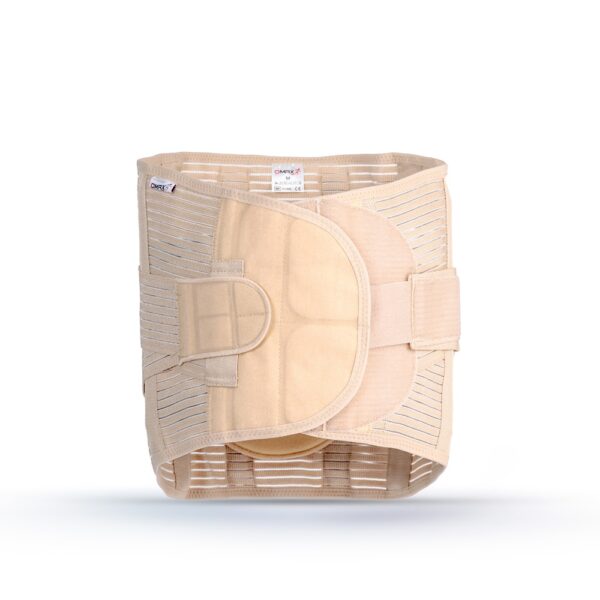 Wysoka sznurówka półsztywna z pasami dociągowymi „Lumbomax Stabil”